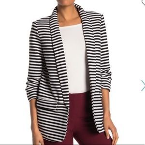 Catherine Malandrino Ruched Sleeve Blazer